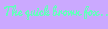 Image with Font Color 63FFBD and Background Color CBA9FF